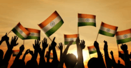 india services flag people